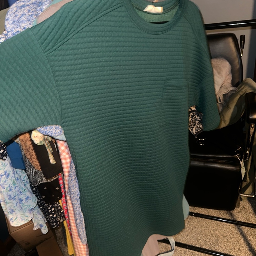 Elegant Green Textured Mini Dress